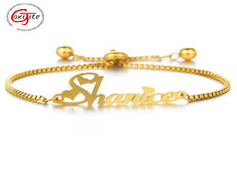 Foto van Sieraden goxijite customized name bracelet women kids stainless steel adjustable stretch arabic lett