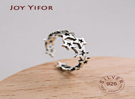 Foto van Sieraden 925 sterling silver wedding finger ring vintage terndy stars geometric handmade rings jewel