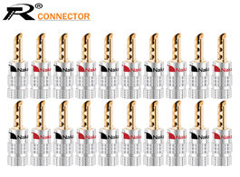 Foto van Elektrisch installatiemateriaal 20pcs nakamichi banana plug 24k gold plated copper bfa 4mm connector
