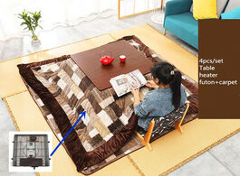 Foto van Meubels 4pcs set kotatsu table heater futon capert japanese style living room furniture tatami foot 