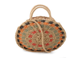 Foto van Tassen round women s handbags 2020 starw weave crossbody bags large capacity female summer beach tot