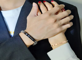 Foto van Sieraden vnox customized couple bracelet aaa cz stones heart stainless steel id personalize his her 