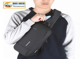 Foto van Tassen small backpack over shoulder for men one strap chest bag leisure travel crossbody usb chargin