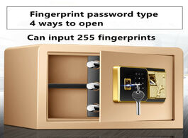 Foto van Beveiliging en bescherming fingerprint password all steel small home office safe 25cm electronic hou