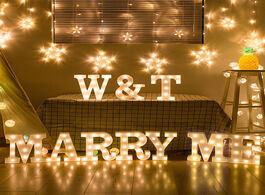 Foto van Huis inrichting white led light outdoor indoor party wedding birthday home decor up plastic letters 