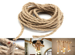 Foto van Lampen verlichting nordic hemp rope wire antique braided twisted lighting american style cable hangi