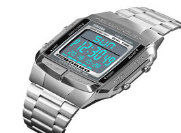 Foto van Horloge skmei sports watch men luxury digital fashion alarm clock countdown large dial glass mirror 