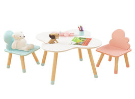 Foto van Meubels ins children s study table and chairs kindergarten cartoon cloud small writing toy game chai