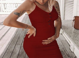 Foto van Baby peuter benodigdheden 2020 new maternity dresses solid color v neck dress for pregnant women sle