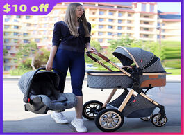 Foto van Baby peuter benodigdheden new high quality 3 in 1 strollers fashion carriage landview infant pram tr
