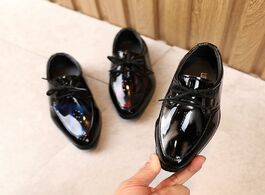 Foto van Baby peuter benodigdheden kids shoes for boys girls leather fellas formal shoe dress faux school lac