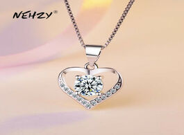Foto van Sieraden nehzy 925 sterling silver new woman fashion jewelry high quality crystal zircon heart shape
