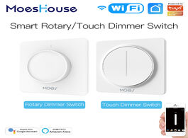Foto van Elektrisch installatiemateriaal new wifi smart rotary touch light dimmer switch life tuya app remote