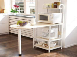 Foto van Meubels kitchen multi layers wooden bar table organizer cocktail microwave storage rack shelf stand 