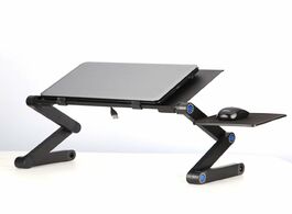 Foto van Meubels aluminium alloy laptop desk folding portable table notebook stand bed sofa tray book holder