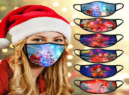 Foto van Beveiliging en bescherming led christmas mask reusable mouth cover lights glowing protective cotton 