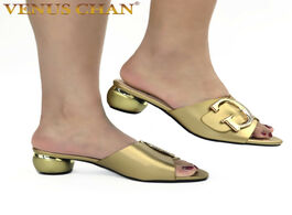 Foto van Schoenen new arrival nigerian pumps rhinestone slippers sexy peep toe party shoe elegant fashion cas