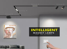 Foto van Lampen verlichting creative intelligent flush in ceiling suspended dimmable led magnetic track light