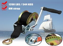 Foto van Gereedschap 111200lbs 8m boat truck auto portable hand manual winch with webbing sling tool lifting