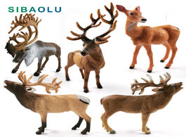 Foto van Huis inrichting new sika deer reindeer elk figurine simulation animal model diy home decor miniature