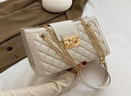 Foto van Tassen chain designer pu leather crossbody bags for women 2020 s winter simple style handbags brande