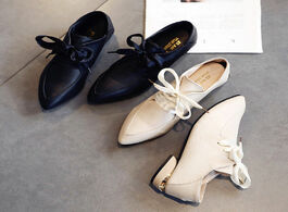 Foto van Schoenen 2020 british style women s shoes pointed toe woman mid heels casual work shoe comfortable s