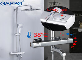 Foto van Woning en bouw gappo shower system thermostatic mixer taps water rainfall bathroom wall mounted bath
