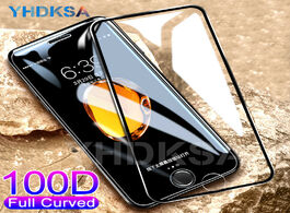Foto van Telefoon accessoires 100d curved protective tempered glass on the for iphone 6 6s 7 8 plus screen pr