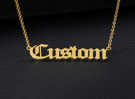 Foto van Sieraden personalized old english name custom necklaces for women men gold silver color stainless st