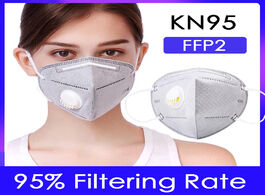 Foto van Beveiliging en bescherming kn95 dustproof anti fog and breathable ffp2 face masks filtration mouth 5