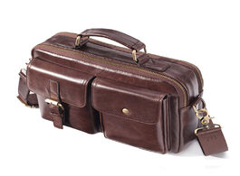 Foto van Tassen brand new cowhide leather messenger bag men genuine handbag male travel pad shoulder for offi
