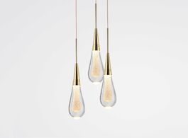 Foto van Lampen verlichting water drop glass pendant lights bedroom bedside lamp modern led designer crystal 