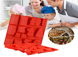 Foto van Huis inrichting 3d christmas house silicone mold fondant cake decorating tools chocolate plaster jel