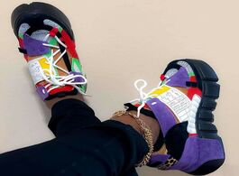 Foto van Schoenen sneakers women spring 2020 fashion colorblock breathable round toe leisure chunky shoes ten