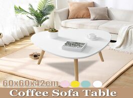 Foto van Meubels creative nordic wood low round coffee table dirty storage tea fruit snack service plate tray