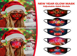 Foto van Beveiliging en bescherming 2021 new year led mask light up lights glowing protective mouth washable 