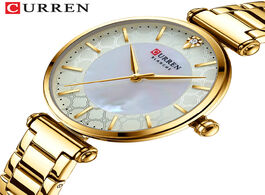 Foto van Horloge curren watches for women new fashion quartz watch with stainless steel bracelet thin clock f