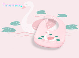 Foto van Baby peuter benodigdheden imebaby silicone waterproof adjustable bib super soft cartoon child