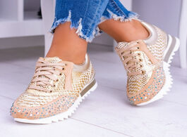 Foto van Schoenen women sneakers vulcanized shoes fashion casual crystal snake skin motif shimmering stones d