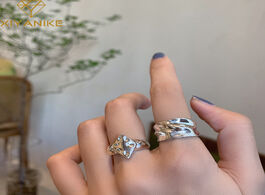 Foto van Sieraden xiyanike 925 sterling silver new arrival irregular surface bump diamond ring ins female art