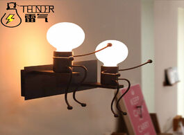 Foto van Lampen verlichting creative personality simple modern living room bedroom bedside lamp art villain c