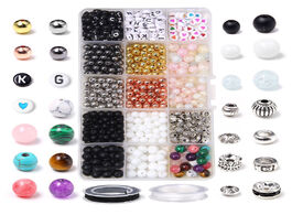 Foto van Sieraden 1 box beads findings diy id name souvenir craft for jewelry making kit bracelet set heart m