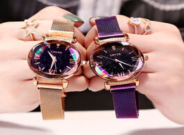 Foto van Horloge reloj mujer luxury starry sky women watches magnetic mesh milan band watch s new trend wrist
