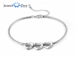 Foto van Sieraden personalized stainless steel heart beads charm anklet bracelets for women custom engraved f