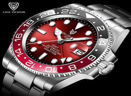 Foto van Horloge reloj hombre lige 2020 new sports men mechanical wristwatch stainless steel 100atm waterproo