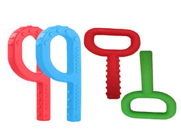 Foto van Baby peuter benodigdheden new teether silicone p d shaped grabber kids teethers teething toy for chi