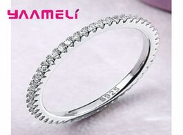 Foto van Sieraden new fashion round clear cubic zirconia stackable finger rings for women 925 sterling silver