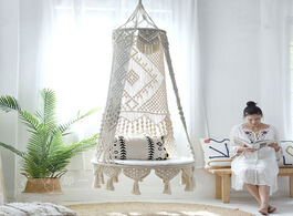 Foto van Meubels hand woven hanging chair basket balcony swing home garden furniture support weight 200kg