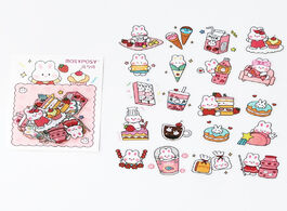 Foto van Kantoor school benodigdheden 40pcs bag kawaii ice cream cake rabbit adhesive sticker diy craft noteb