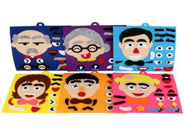 Foto van Speelgoed kids diy emotion facial expression change non woven stickers puzzle educational toys 1 set